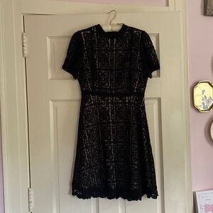 BB Dakota Black Lace Overlay Dress
